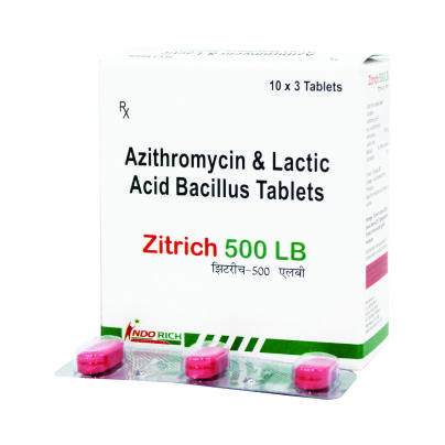 AZITHROMYCIN-500 MG LACTIC ACID BACILLUS (ZITRICH-500 LB)