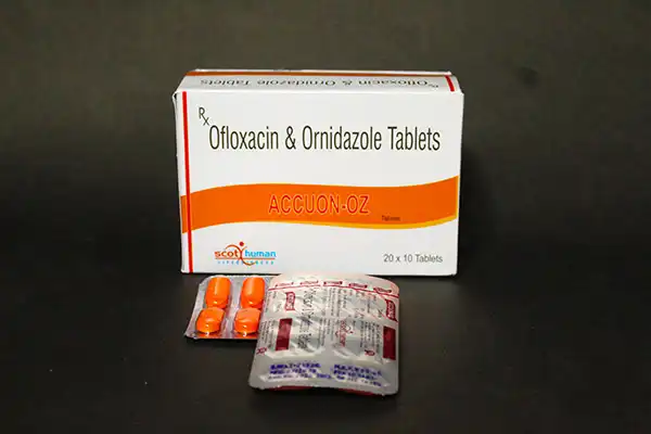 Ofloxacin 200 MG  & Ornidazole 500 MG (ACCUON-OZ)