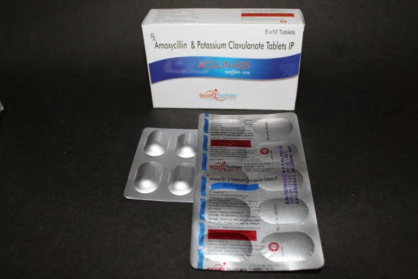 Amoxycillin - 500 MG, Clavulanic Acid - 125 MG (Alu Alu) (ACULIN-625)