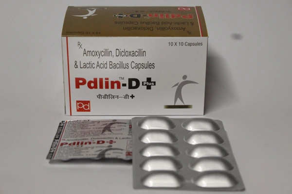 Amoxycillin - 250 MG, Dicloxacillin - 250 MG & Lactic Acid Bacillus 2.5 Million Spores (Alu Alu) (PDLIN-D PLUS)