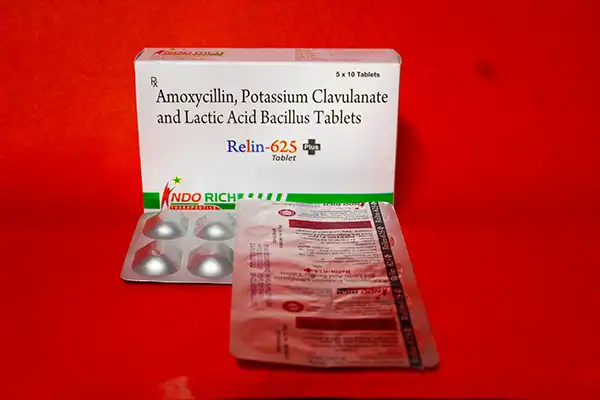 Amoxycillin - 500 MG, Clavulanic Acid - 125 MG (Alu Alu) (RELIN-625)